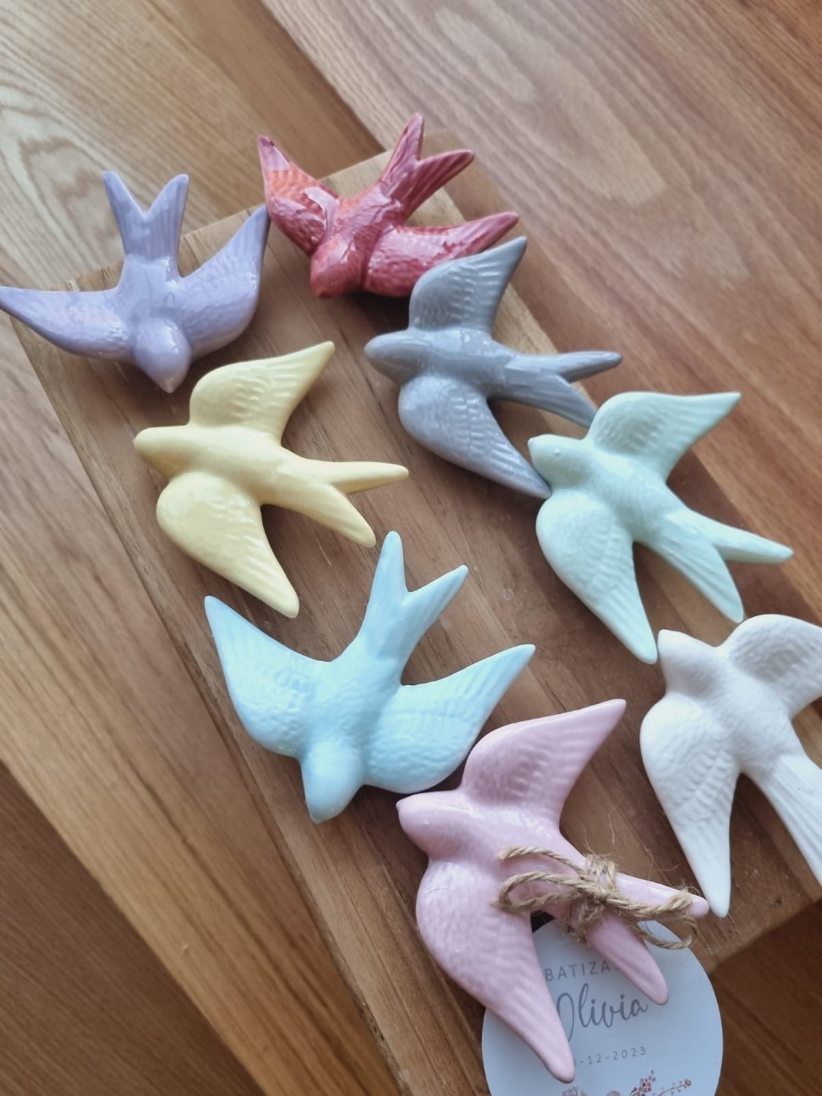 Pack of 8 Ceramic Swallow Souvenirs