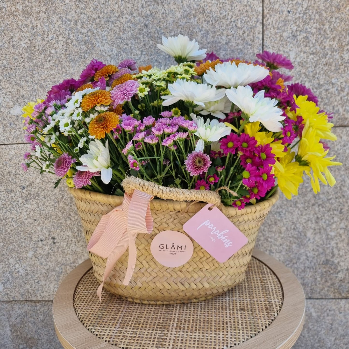 Mixed Daisy Basket