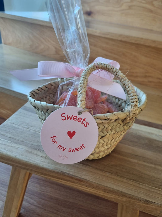 "Sweets for my sweet" gum basket