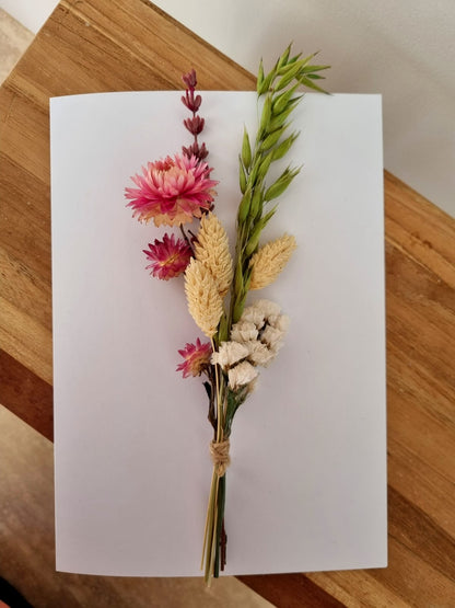 Postcard of preserved flowers - Pink Flower