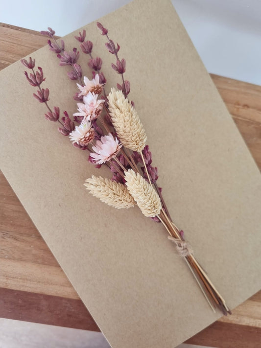 Postal de flores preservadas - Pink Lavanda