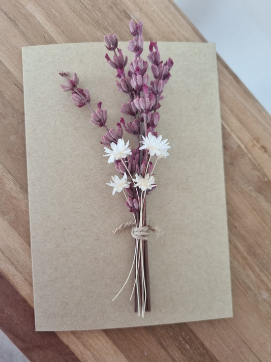 Preserved flowers postcard - Sweet Lavender