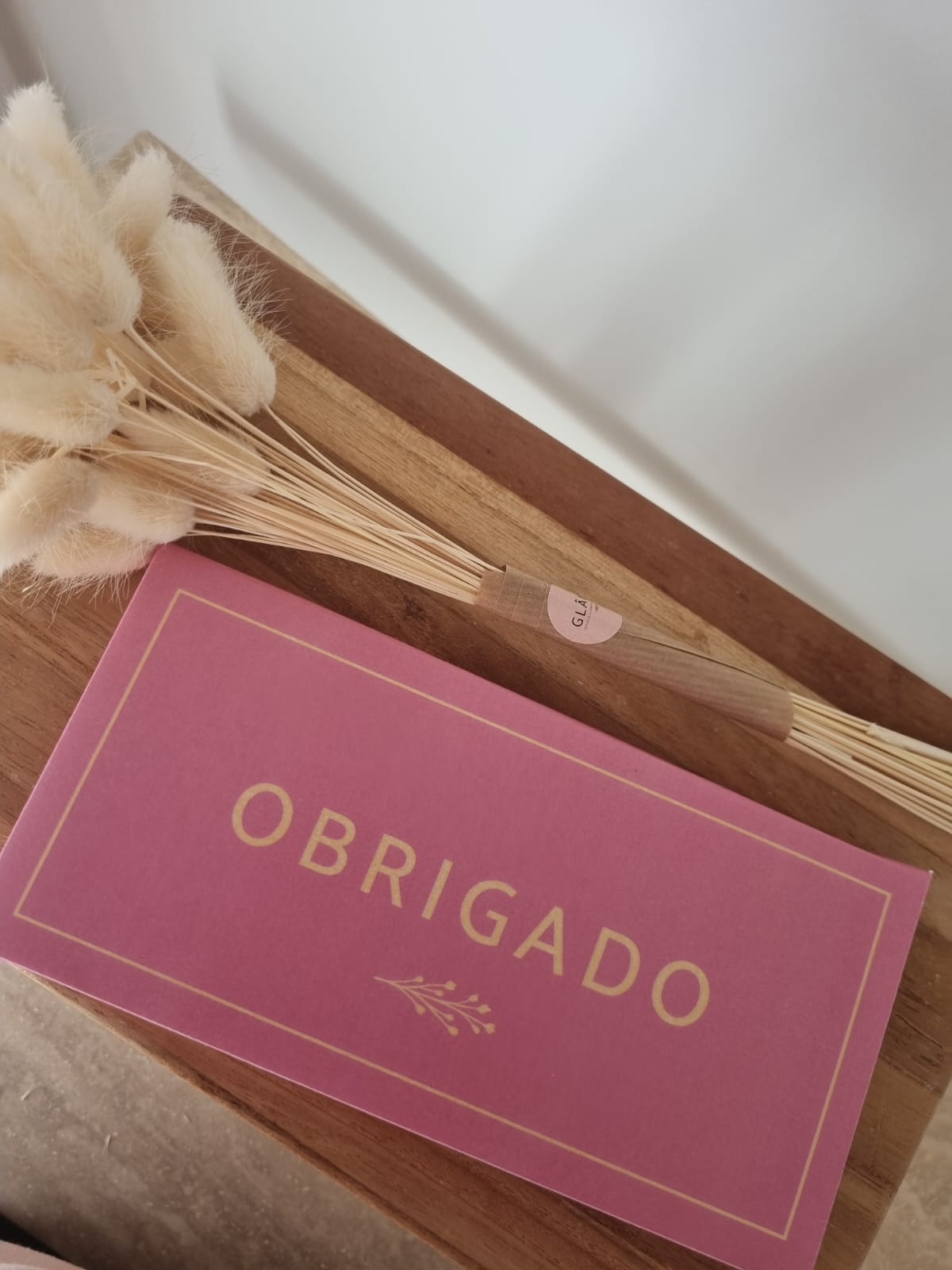 Chocolate "Obrigado" - Pink & Gold