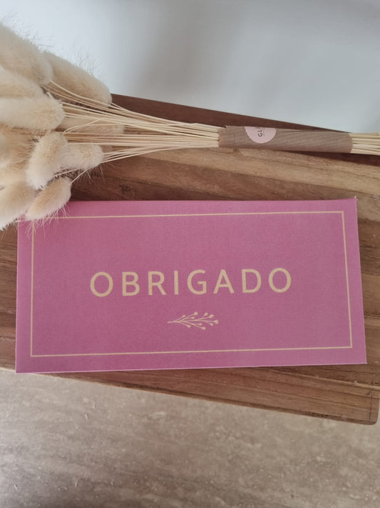 Chocolate "Obrigado" - Pink & Gold