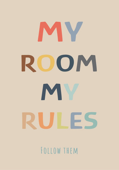 Poster My Room My Rules - Rosa