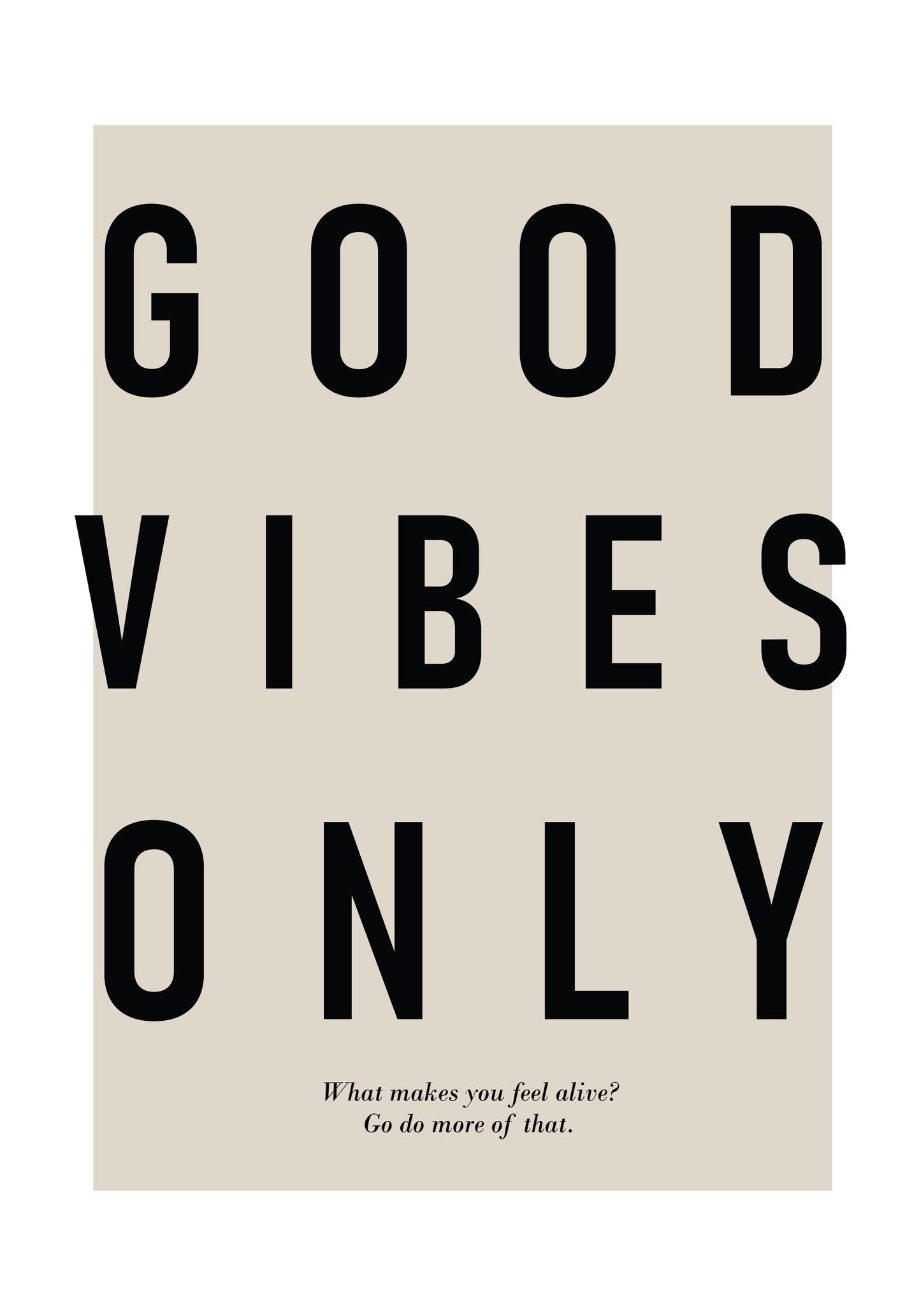 Poster Good Vibes Only